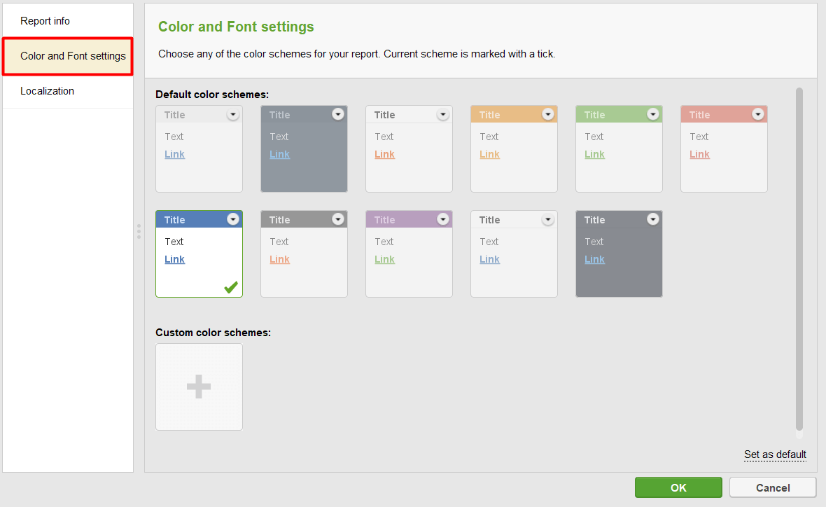 choose a report theme