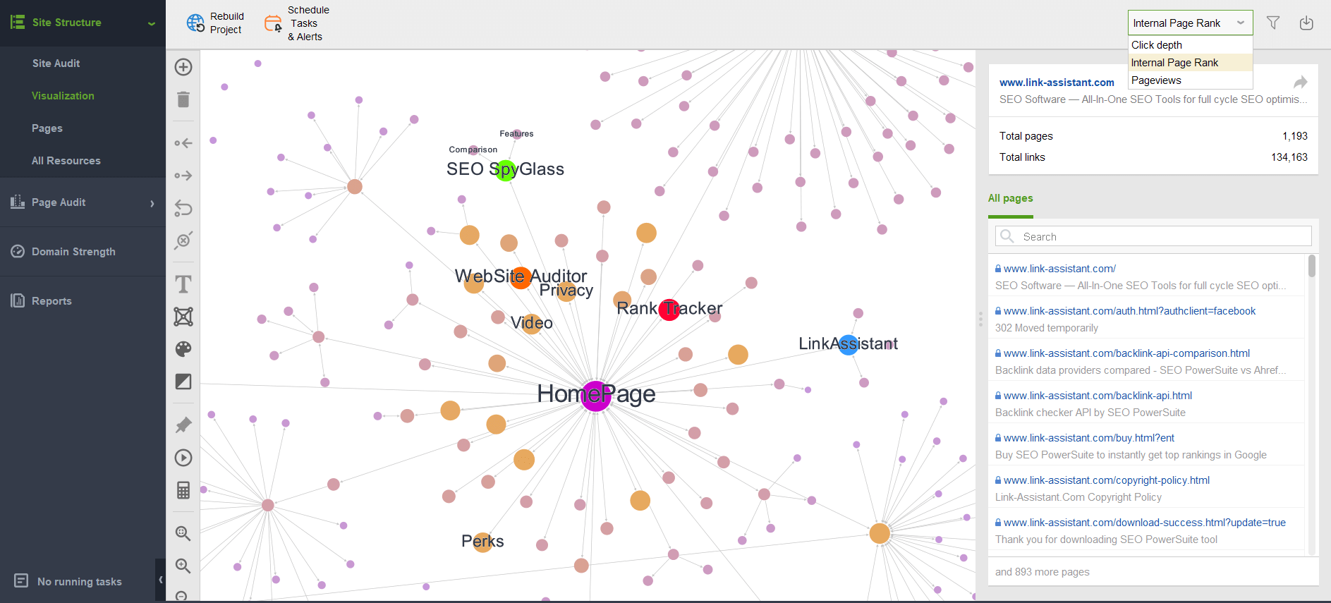 Visuelle Inhaltsübersicht im WebSite Auditor